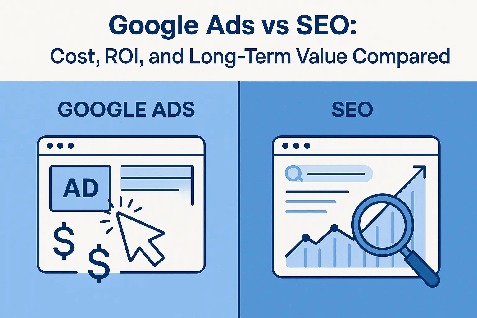 Google Ads vs SEO: Cost, ROI, and Long-Term Value Compared